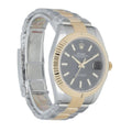 datejust steel Rolex Two-Tone Black Dial