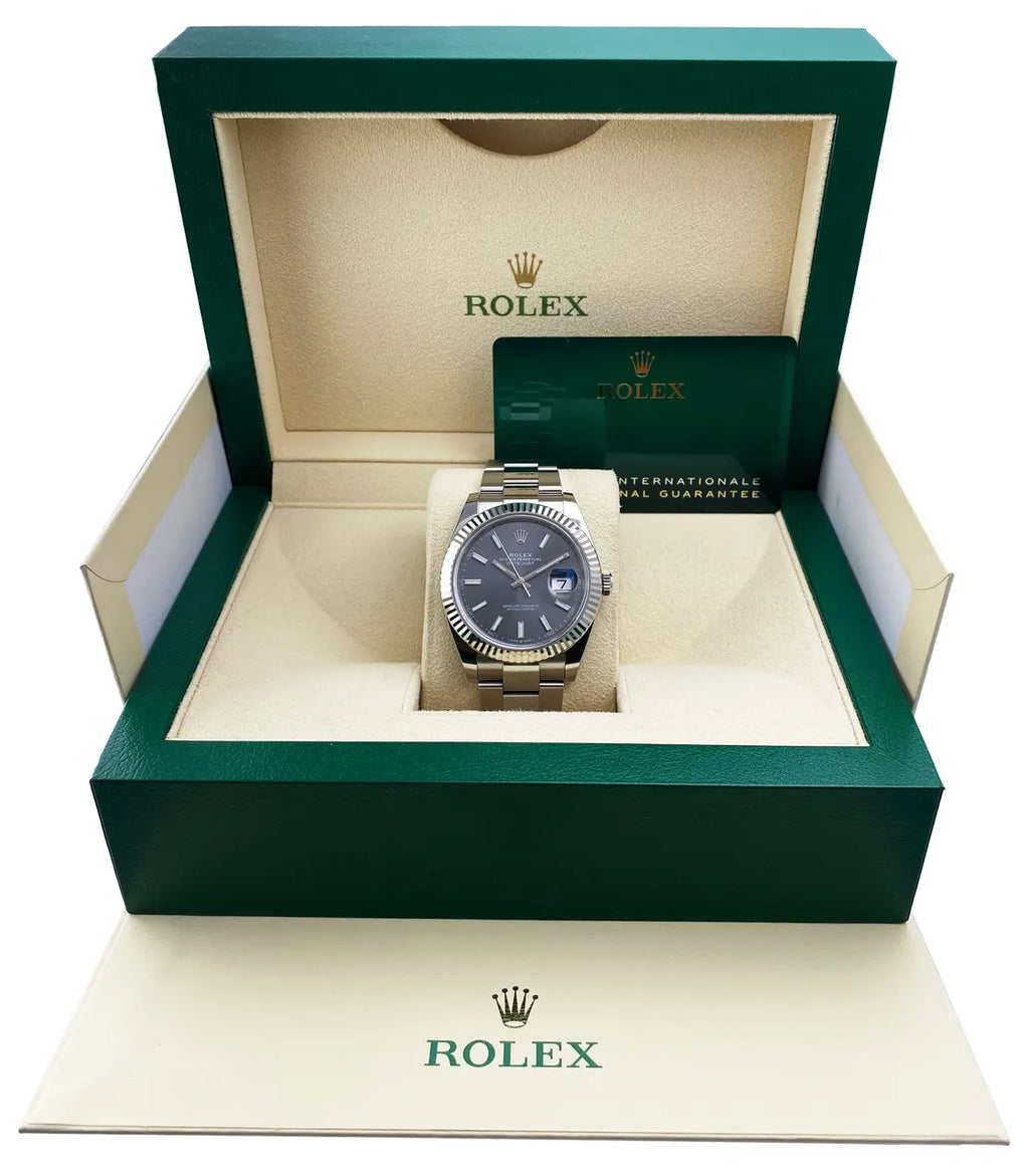 Rolex Datejust Slate Dial Fluted