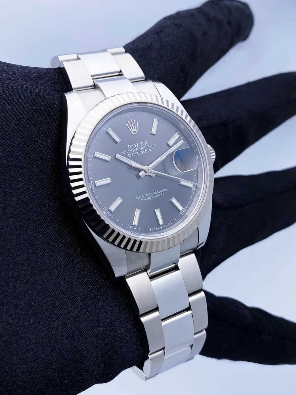 Rolex Datejust Slate Dial Fluted - Hình 3