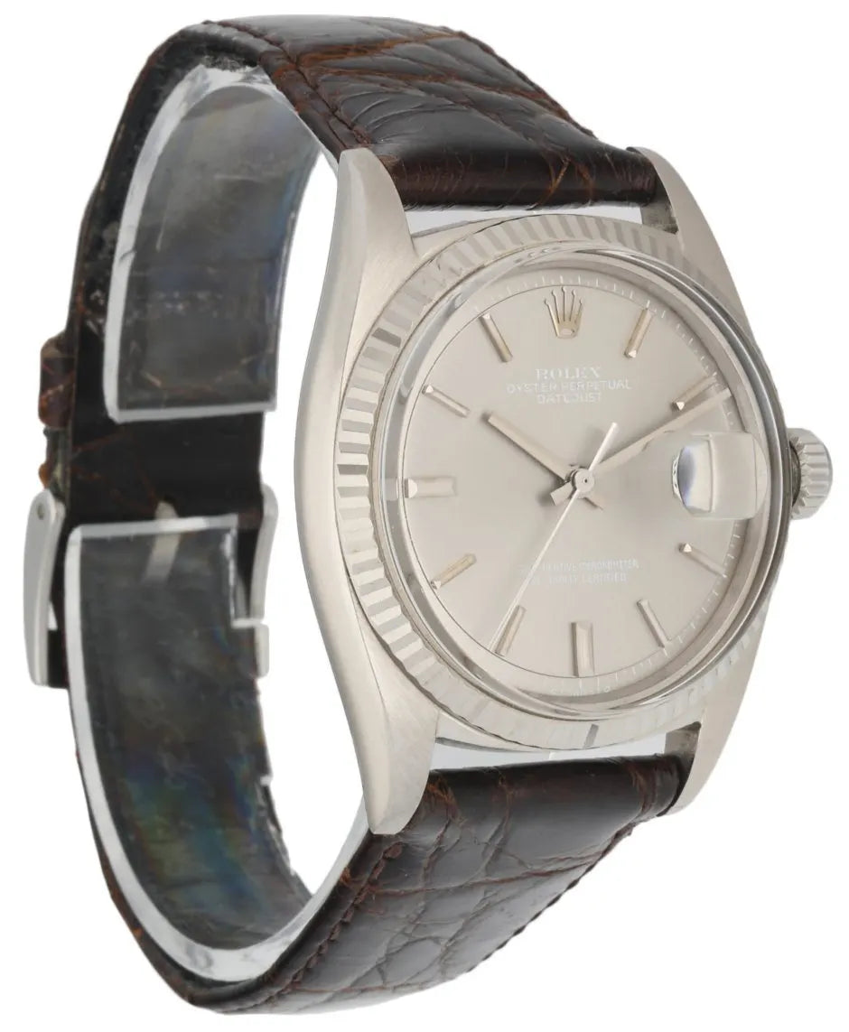 Rolex Datejust Grey Leather - Hình 3