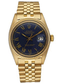 datejust Rolex Gold Blue Dial