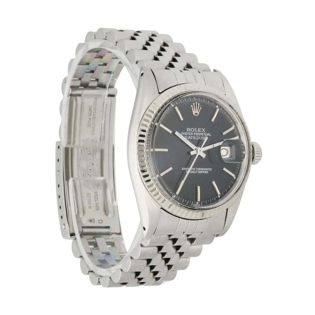 ref Rolex Datejust Black Dial Steel Jubilee - Hình 3