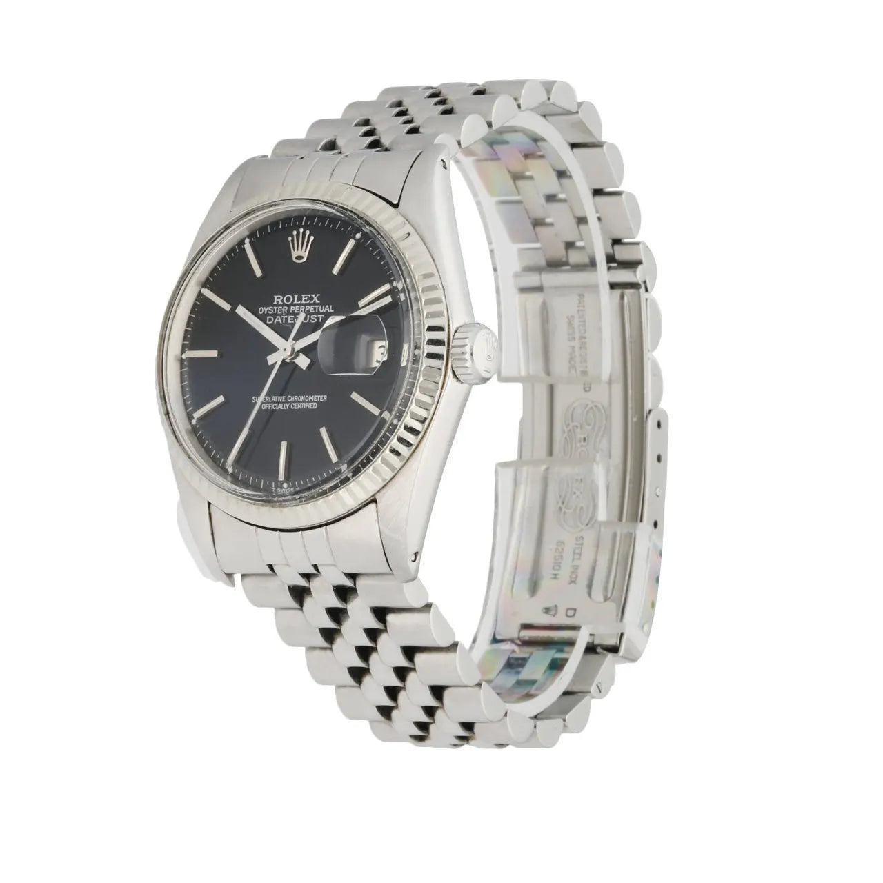 ref Rolex Datejust Black Dial Steel Jubilee - Hình 2