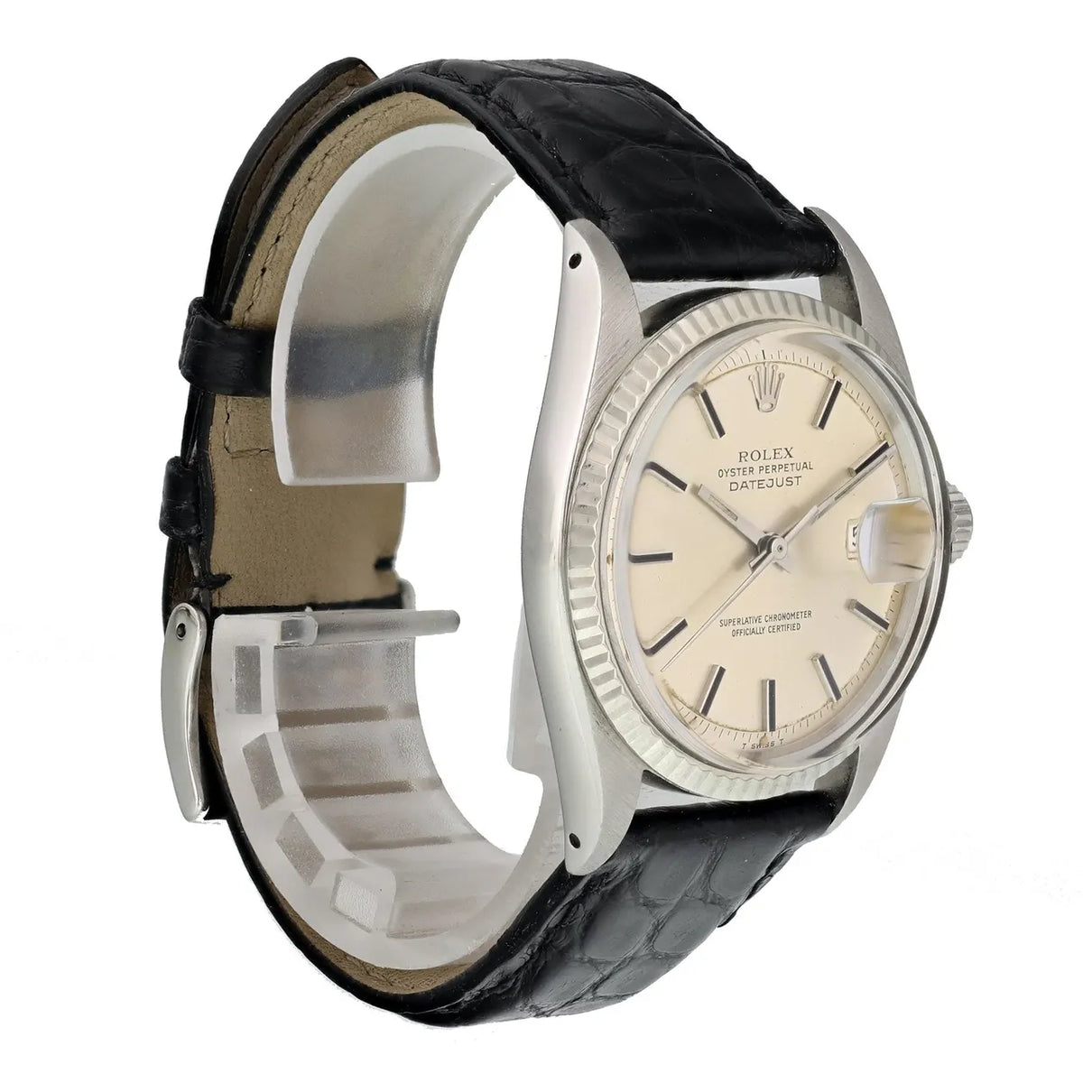 Vintage Rolex Datejust Silver Dial - Hình 3