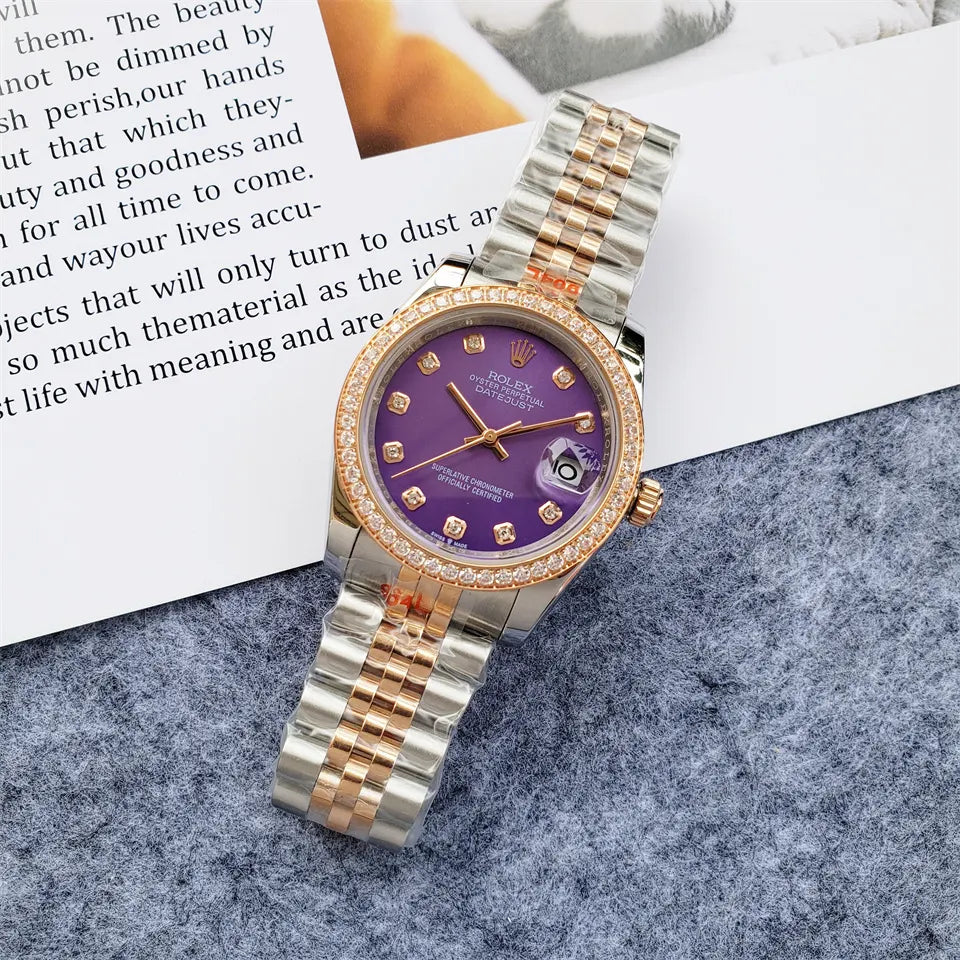 Rolex Purple Diamond Datejust - Hình 3