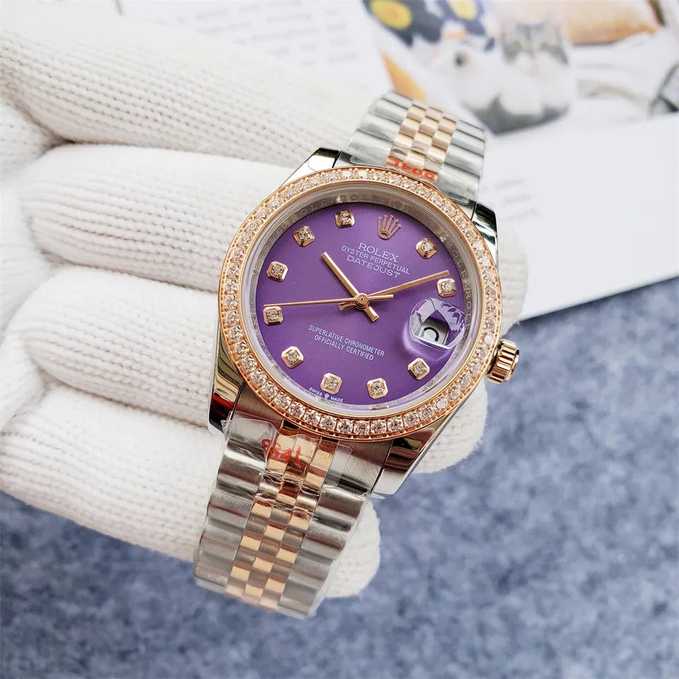 Rolex Purple Diamond Datejust - Hình 6
