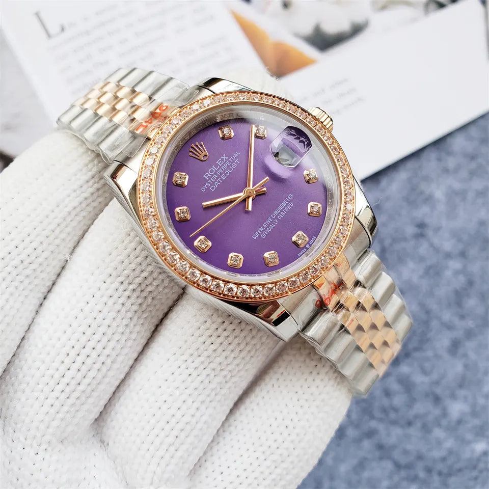 Rolex Purple Diamond Datejust - Hình 5