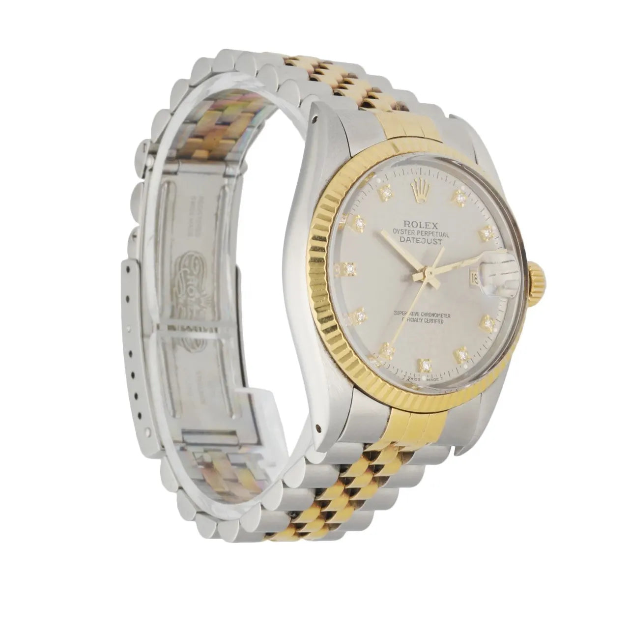 Rolex Two-Tone Silver Diamond datejust - Hình 2