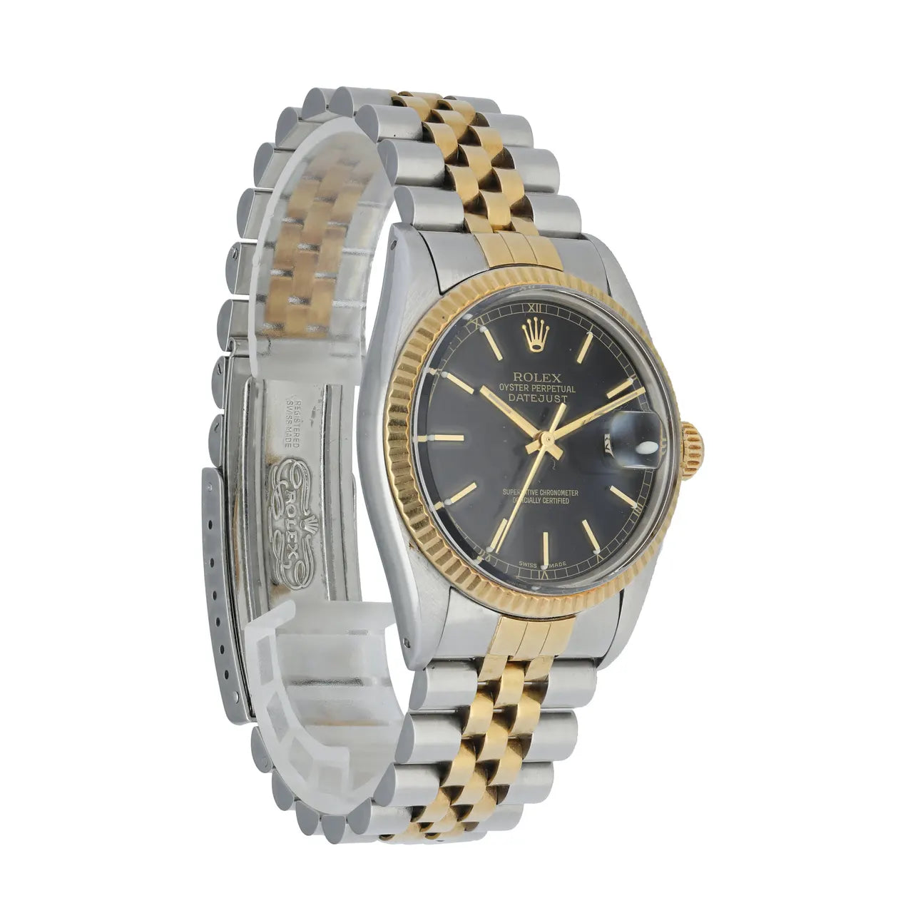 jubilee Rolex Datejust Black Dial Two-Tone - Hình 7