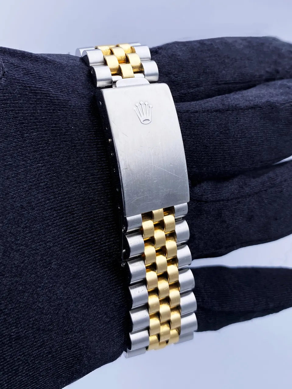 steel Rolex Datejust Black Dial Two-Tone - Hình 7