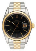 steel Rolex Datejust Black Dial Two-Tone