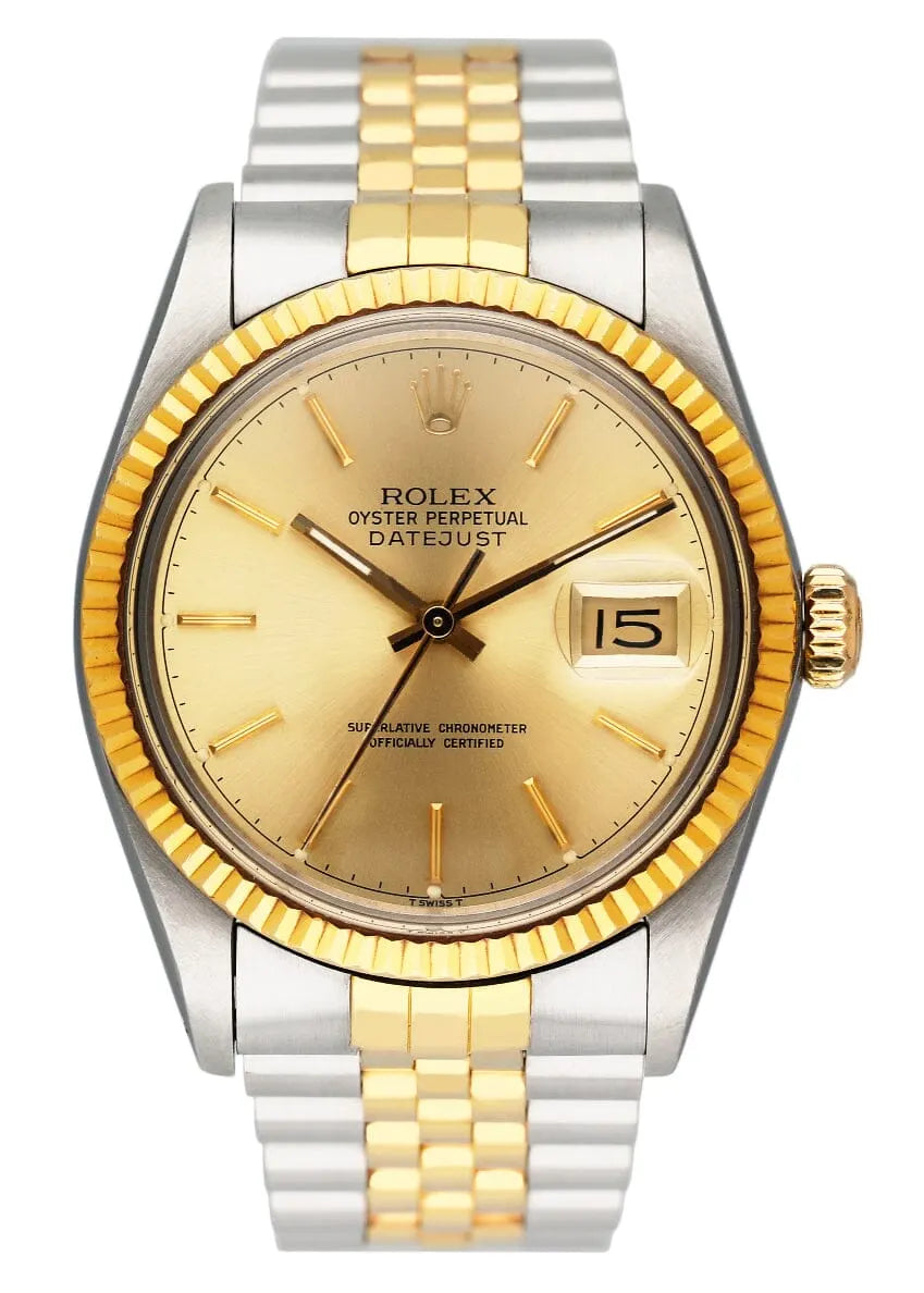 Rolex Datejust Silver Gold