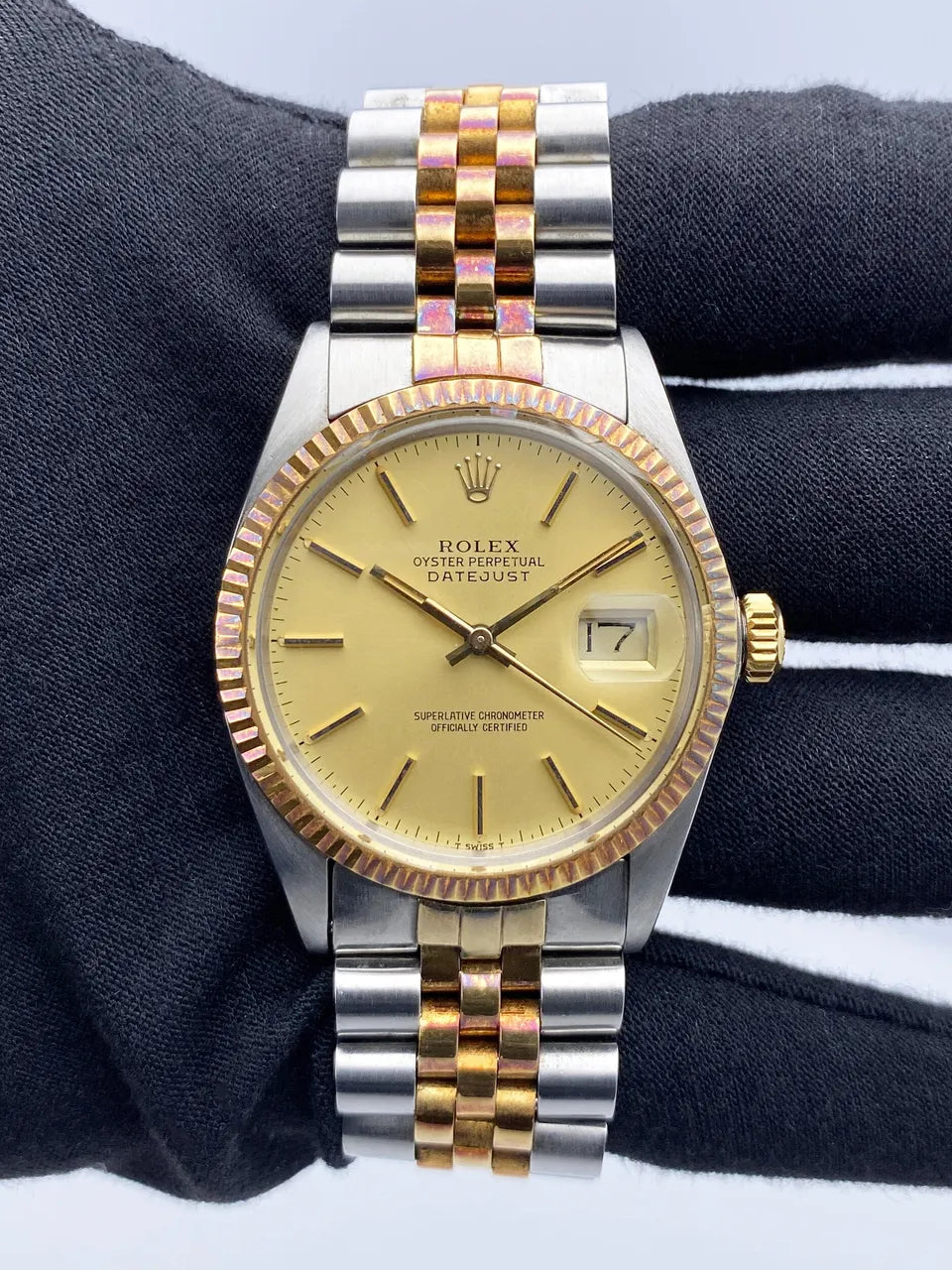 Rolex Champagne Dial Two-Tone datejust - Hình 3