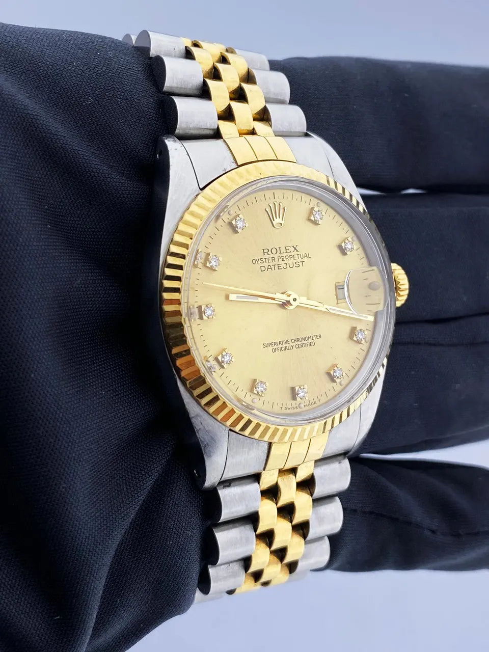 Rolex Gold Diamond Dial datejust two - Hình 2
