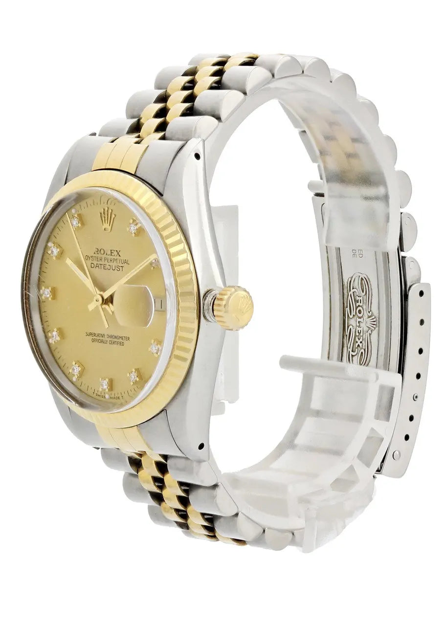 datejust Rolex Two-Tone Diamond Hour Markers - Hình 2