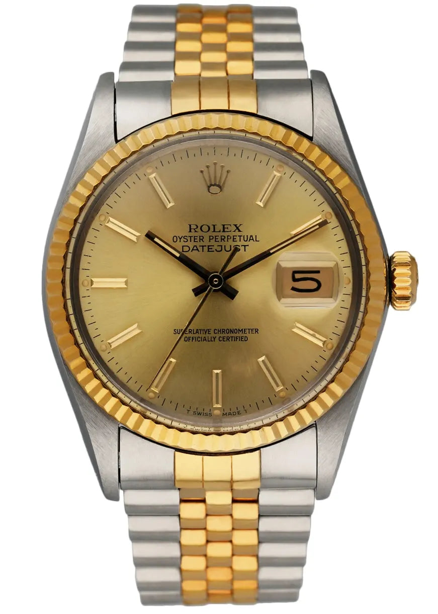 Rolex Gold Stick Dial – Rolex Datejust Two-Tone Gold Stick Dial