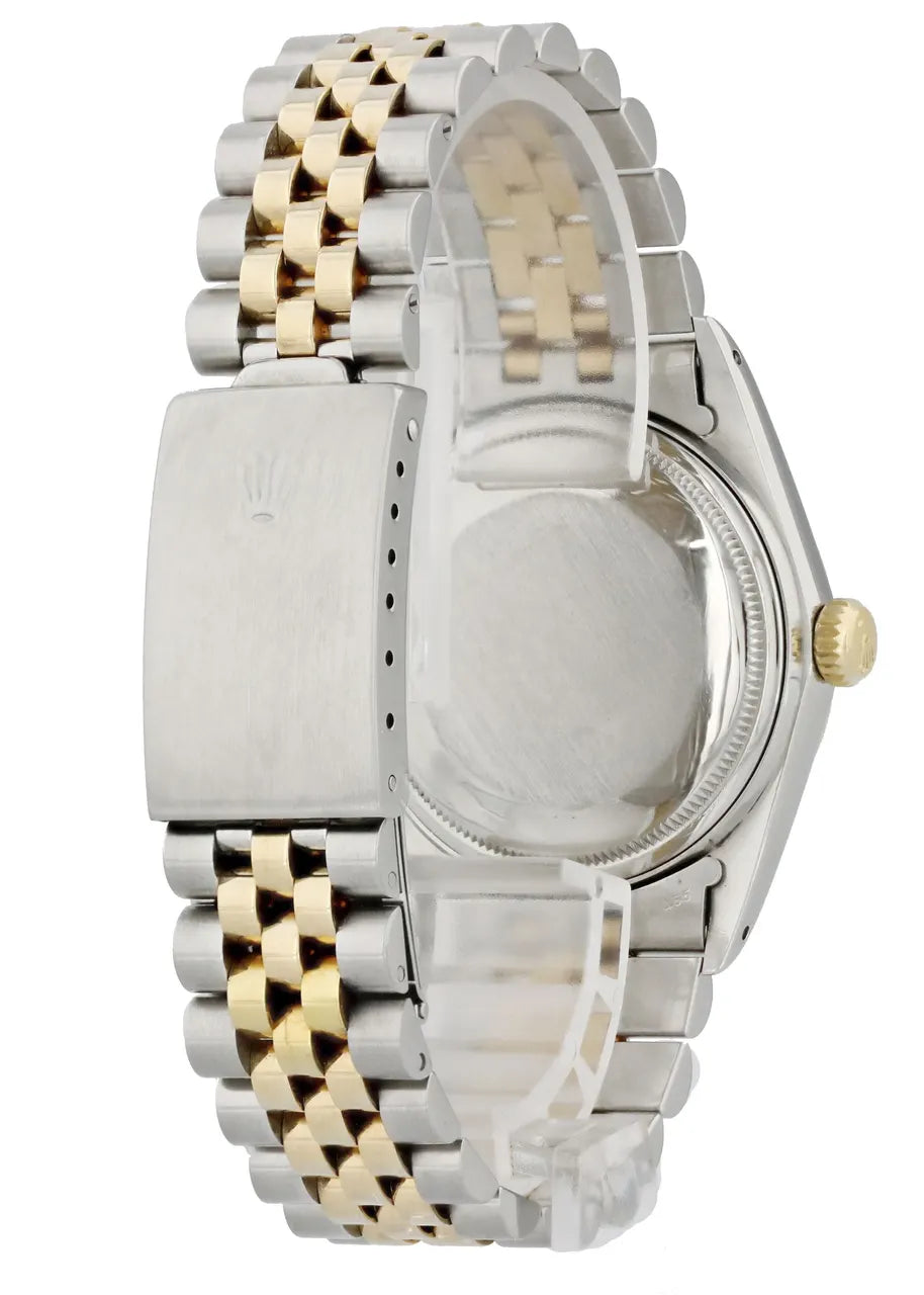 Rolex Black Dial Gold Bezel - Hình 2