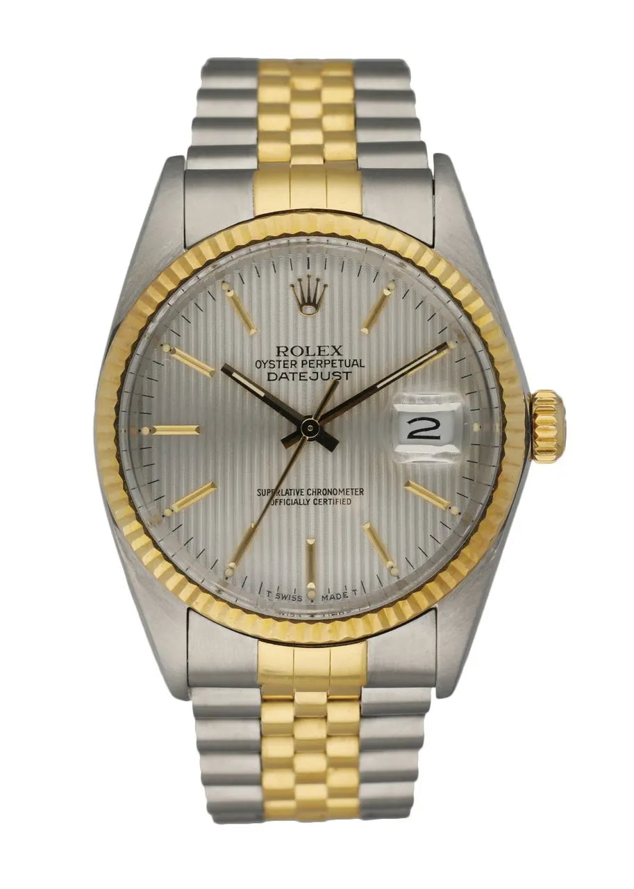 Rolex Silver Linen Dial Two-Tone