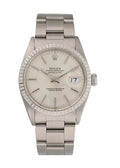 Rolex Datejust Silver Fluted Bezel