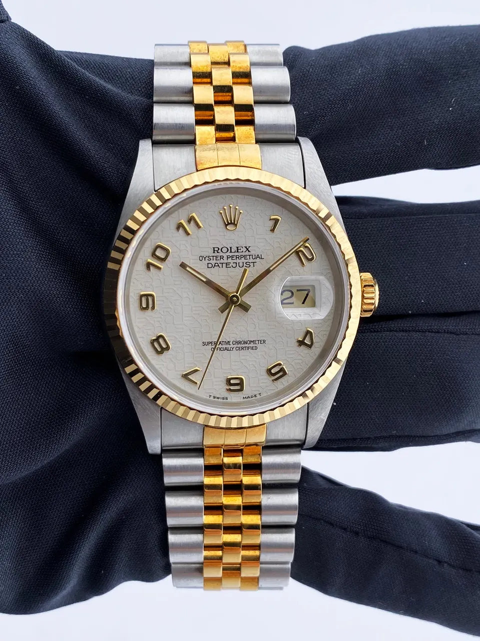 Rolex Silver Arabic Datejust - Hình 2