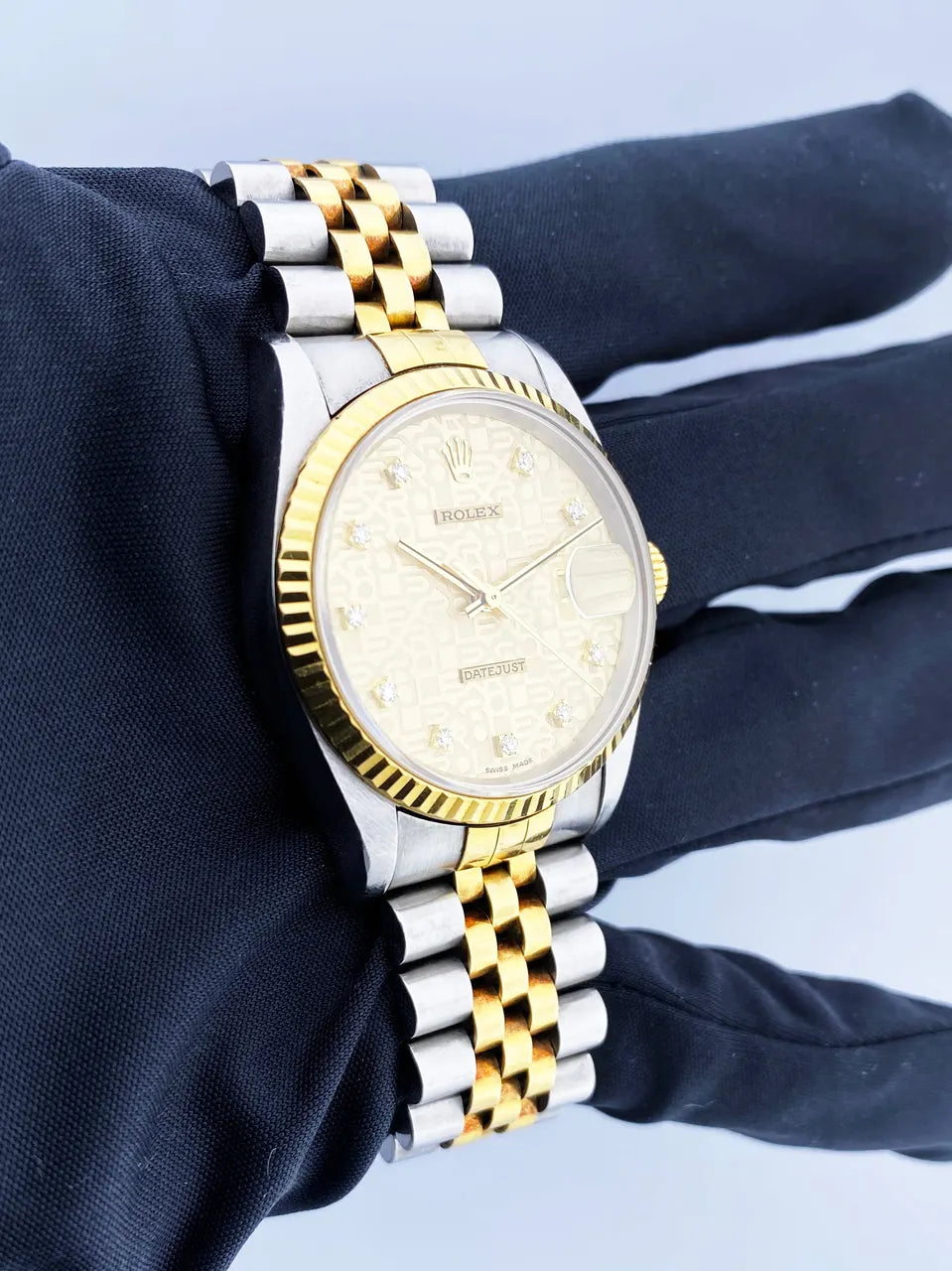 Rolex Gold Logo Dial Diamond - Hình 3