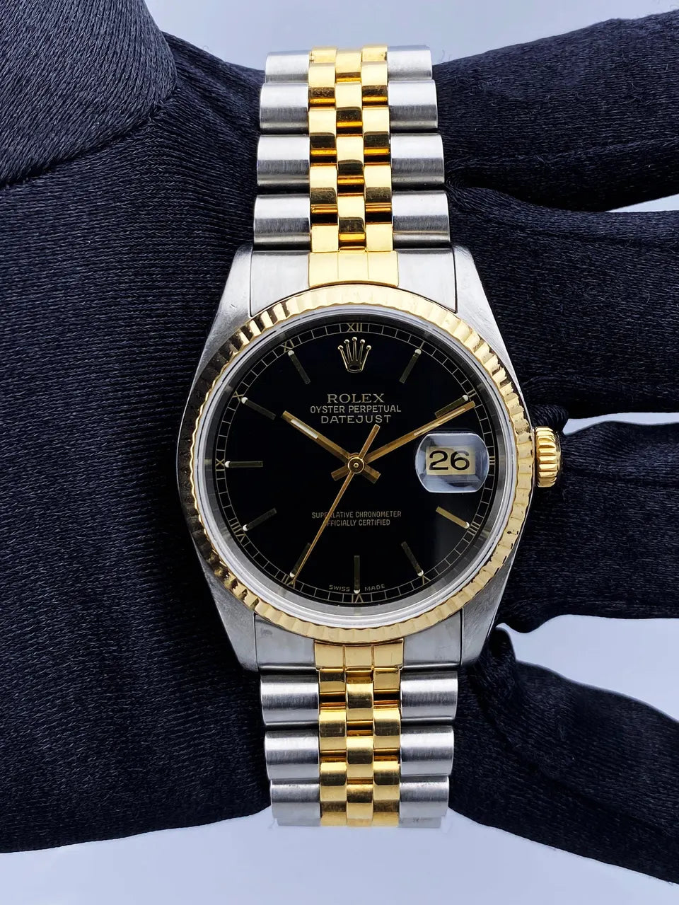 Rolex Black Dial Two-Tone - Hình 3