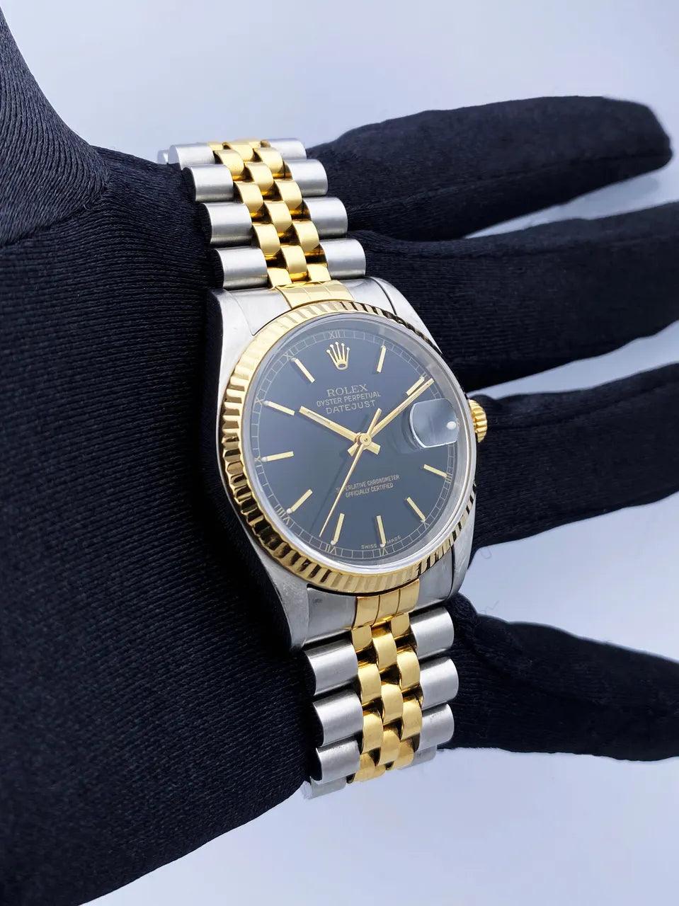 Rolex Black Dial Two-Tone - Hình 4