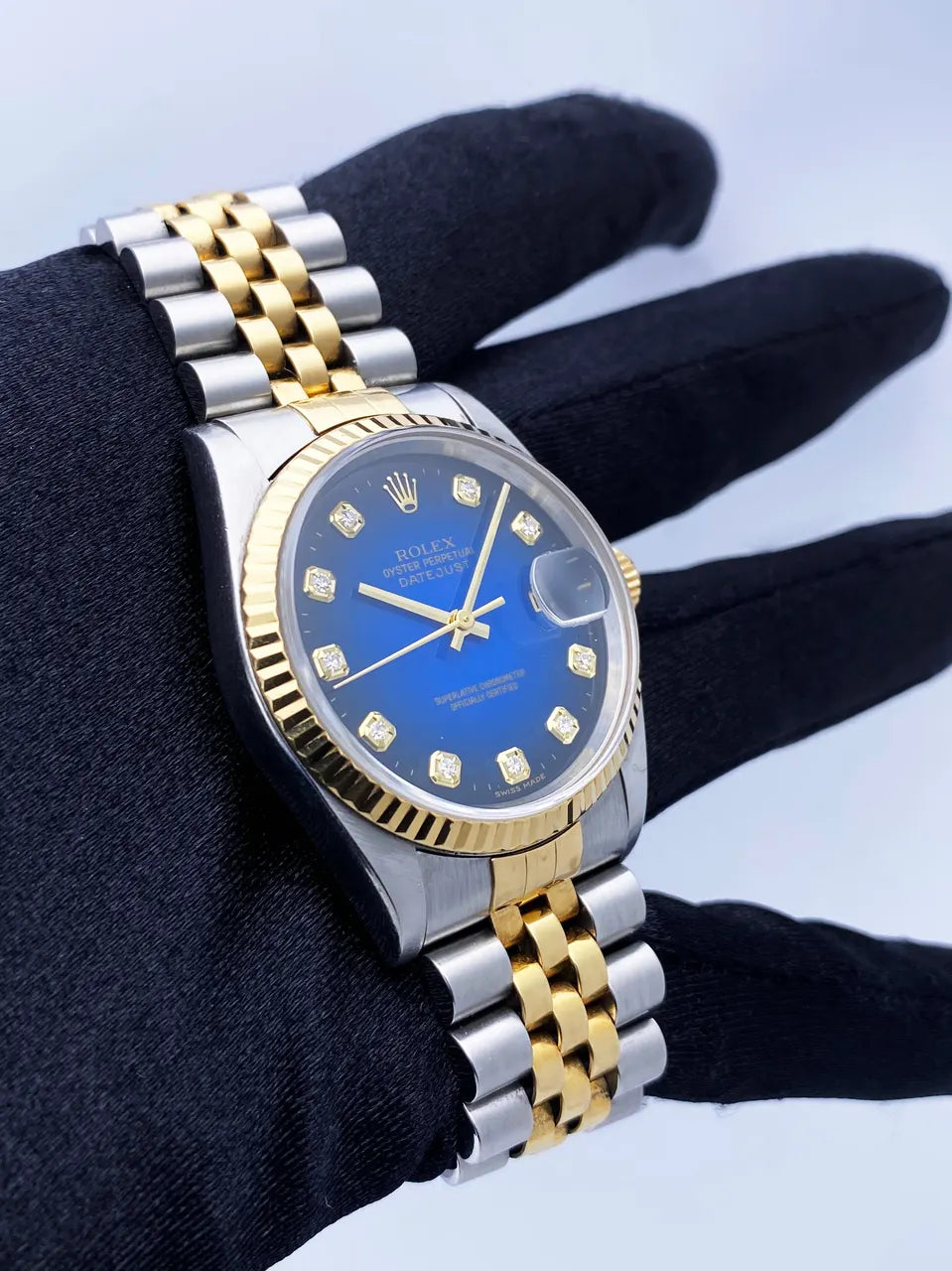 Rolex Blue Diamond Datejust dial two - Hình 3