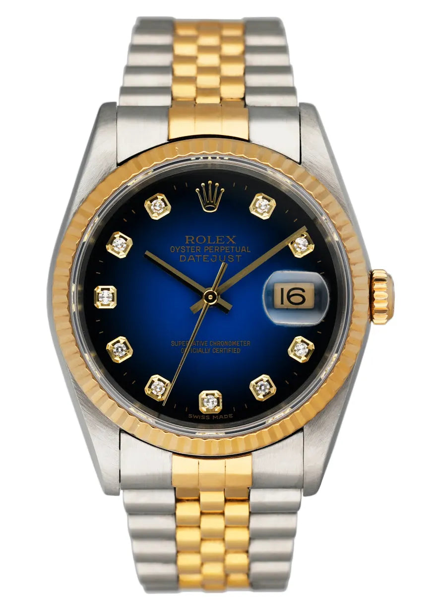 Rolex Blue Diamond Datejust dial two