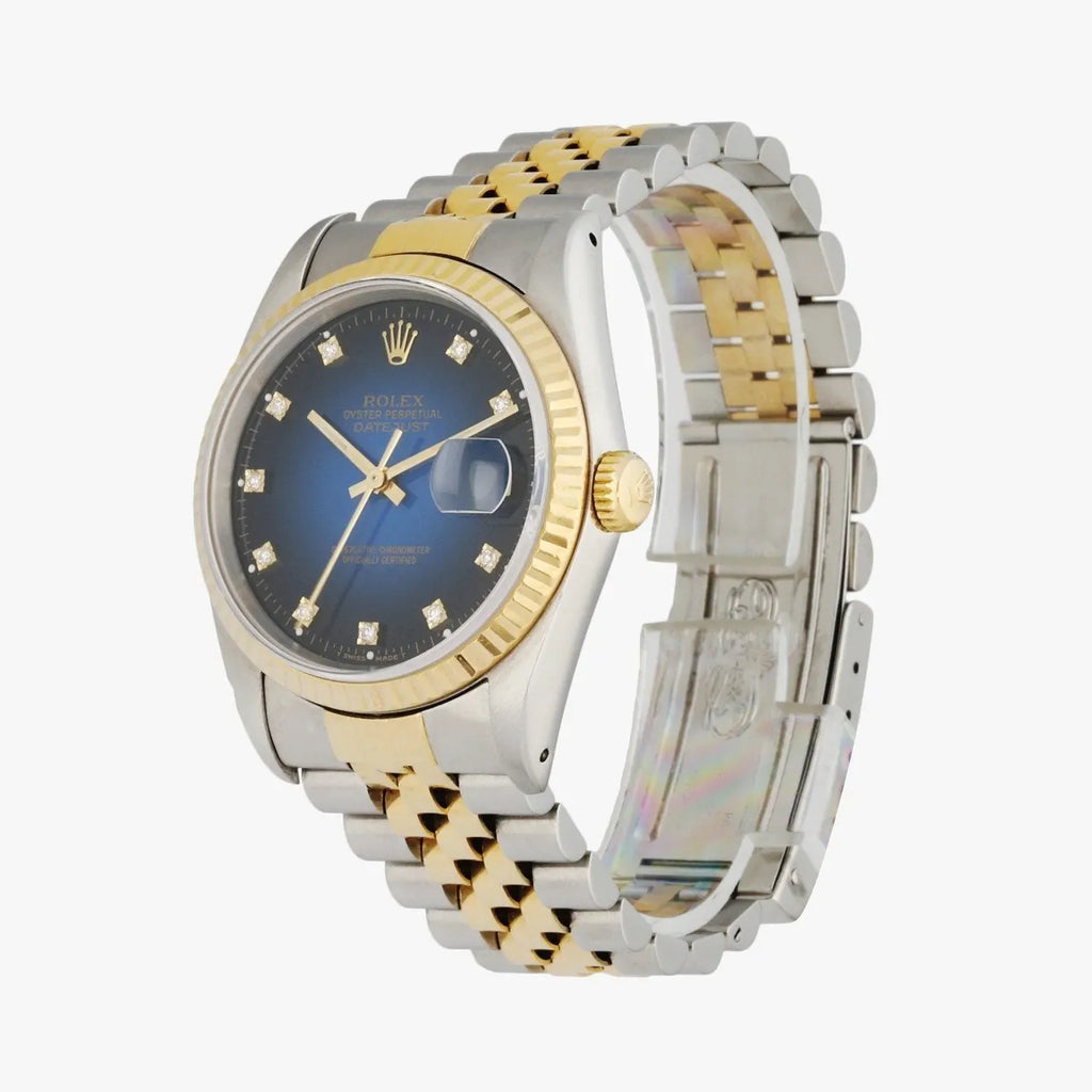 Rolex Two-Tone Blue Diamond Dial - Hình 2