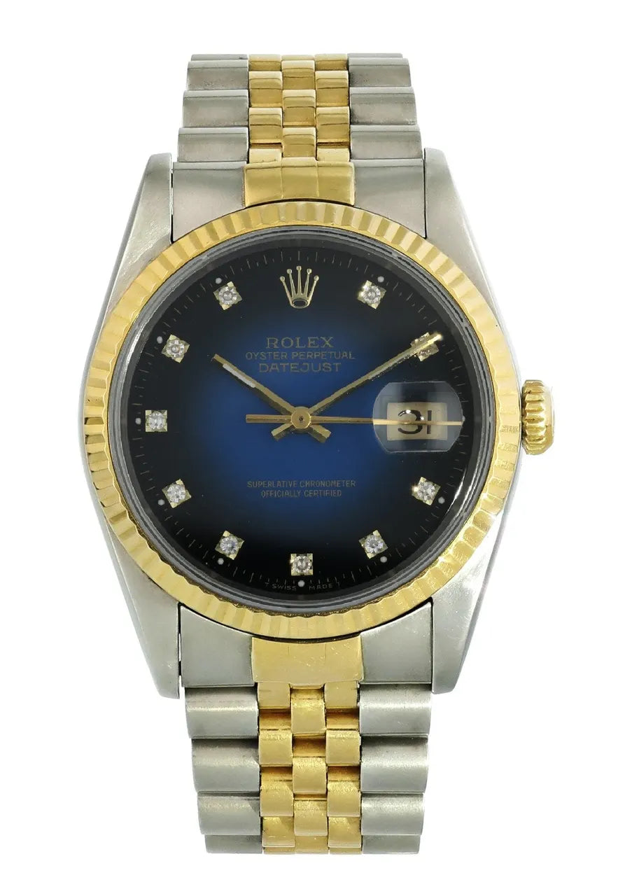 datejust Rolex Blue Diamond Two-Tone