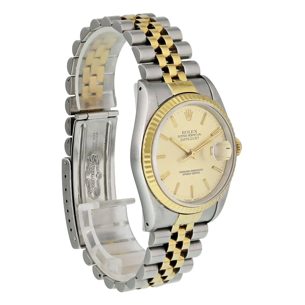 datejust Rolex Gold Champagne Dial - Hình 4