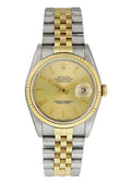 datejust Rolex Gold Champagne Dial