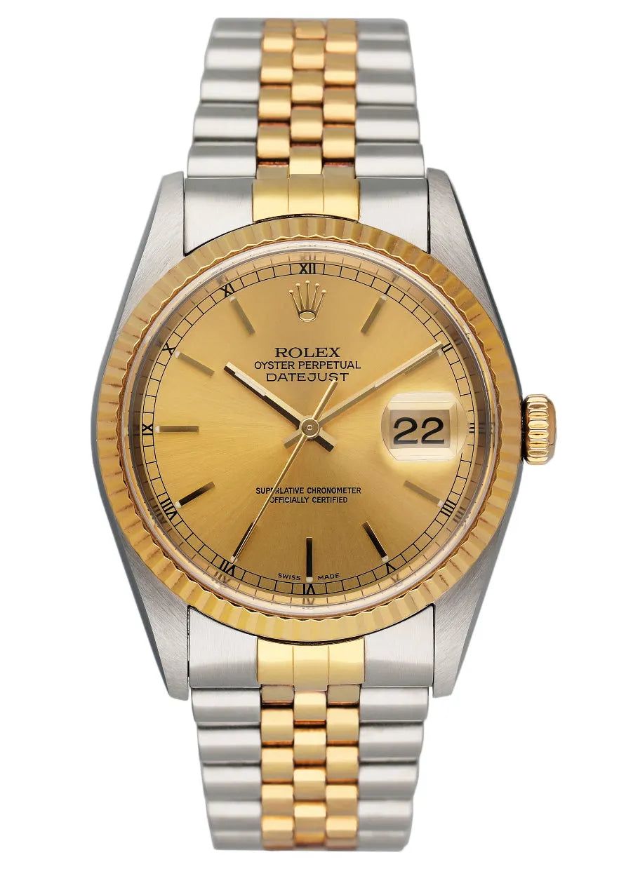 Rolex Datejust Gold Dial Steel