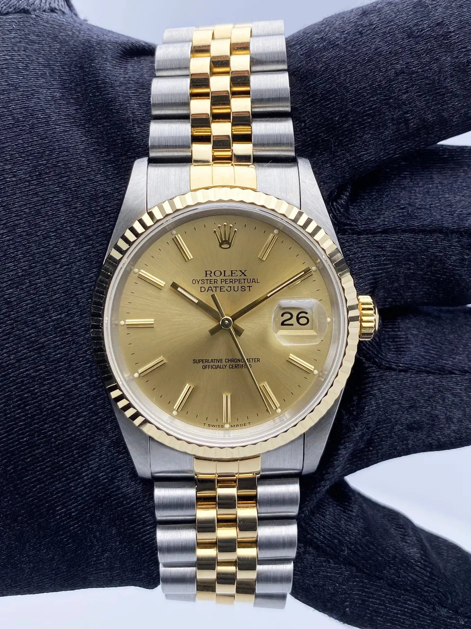 Rolex Two-Tone Champagne Fluted - Hình 2