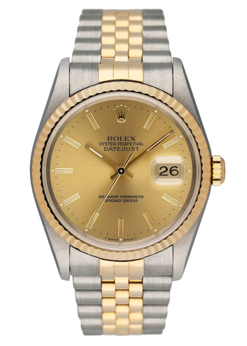 Rolex Two-Tone Champagne Fluted