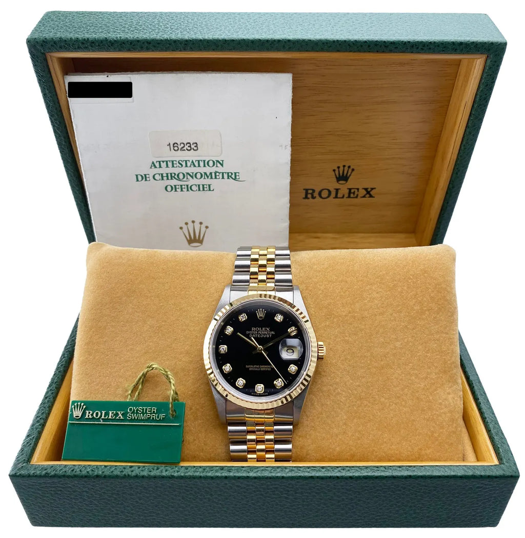 dial Rolex Black Diamond Datejust - Hình 2