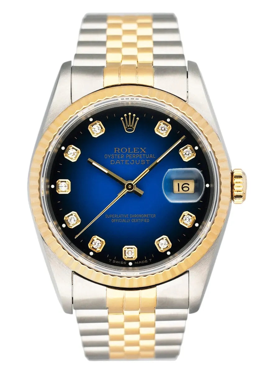 dial Rolex Blue Diamond Datejust