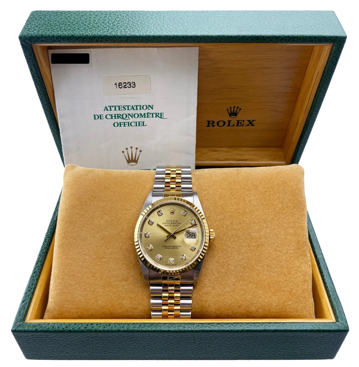 Rolex Two-Tone Gold Diamond Markers - Hình 2