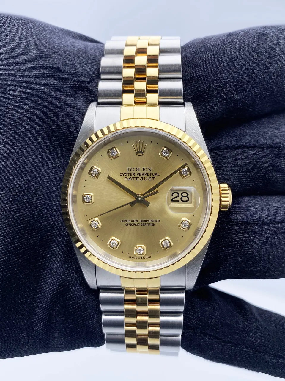 Rolex Two-Tone Gold Diamond Markers - Hình 3