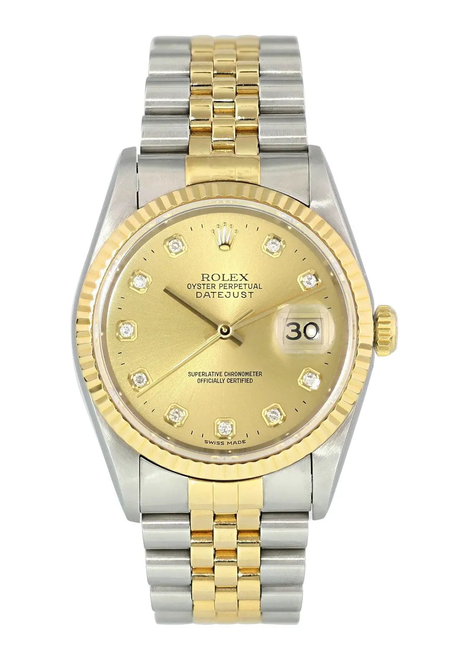 datejust dial Rolex Gold Diamond Champagne