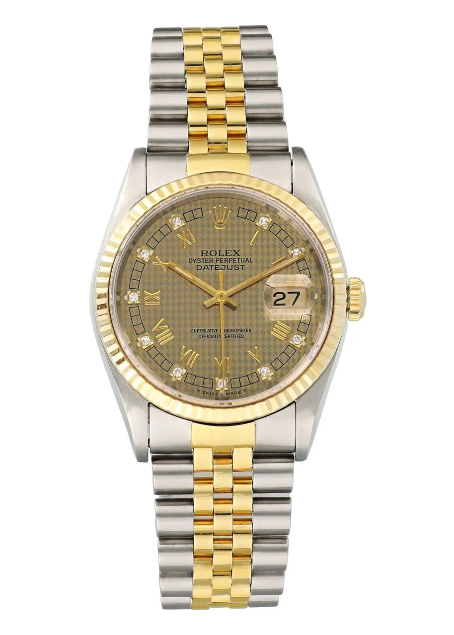 Rolex Houndstooth Dial Diamond