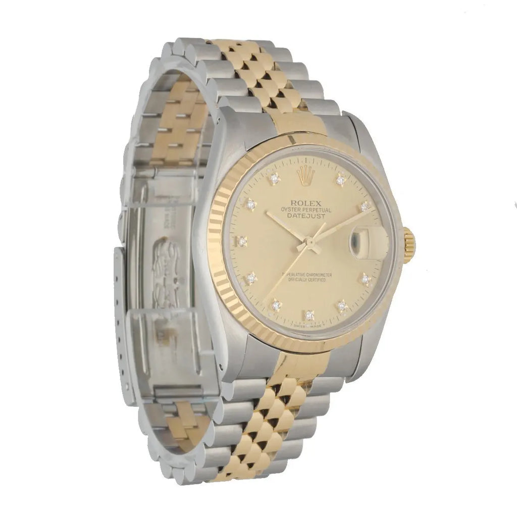 Rolex Two-Tone Diamond Champagne Dial - Hình 3