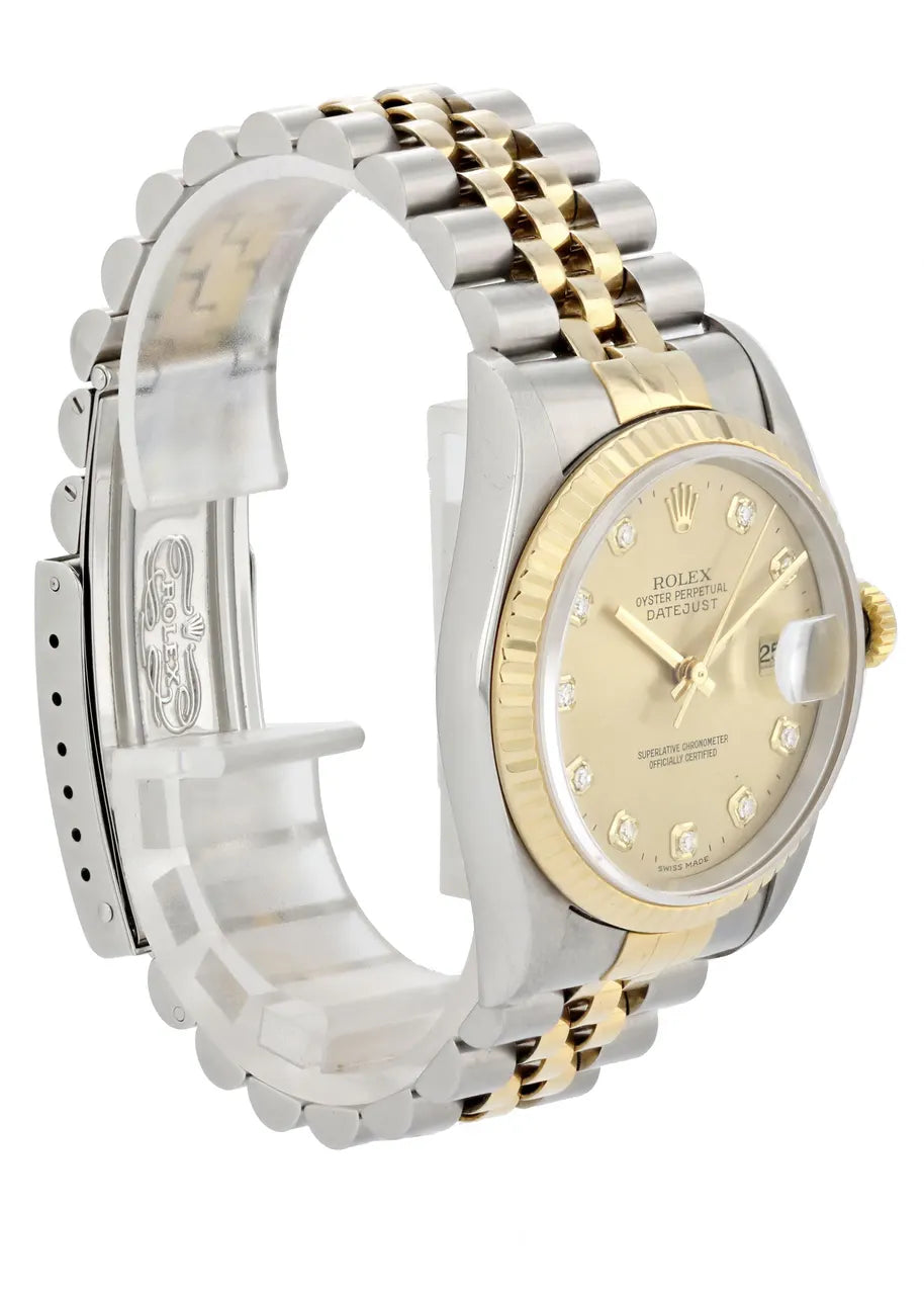 datejust two Rolex Gold Diamond Dial - Hình 3
