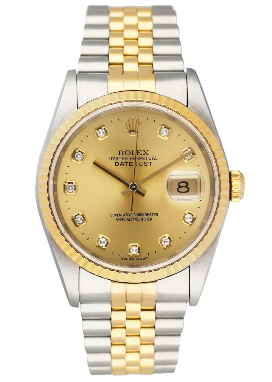 datejust Rolex Two-Tone Diamond Champagne