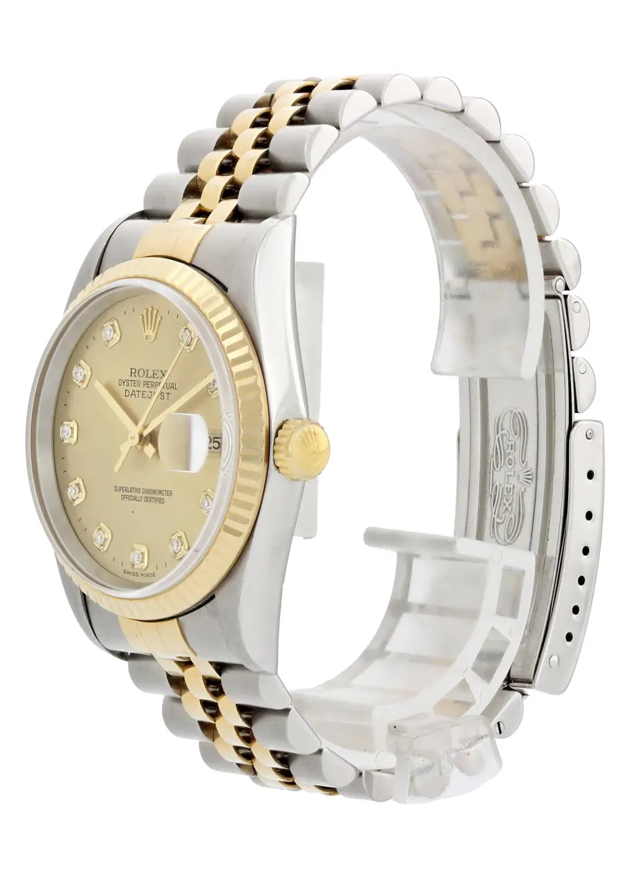 Rolex Two-Tone Diamond Gold Dial - Hình 2