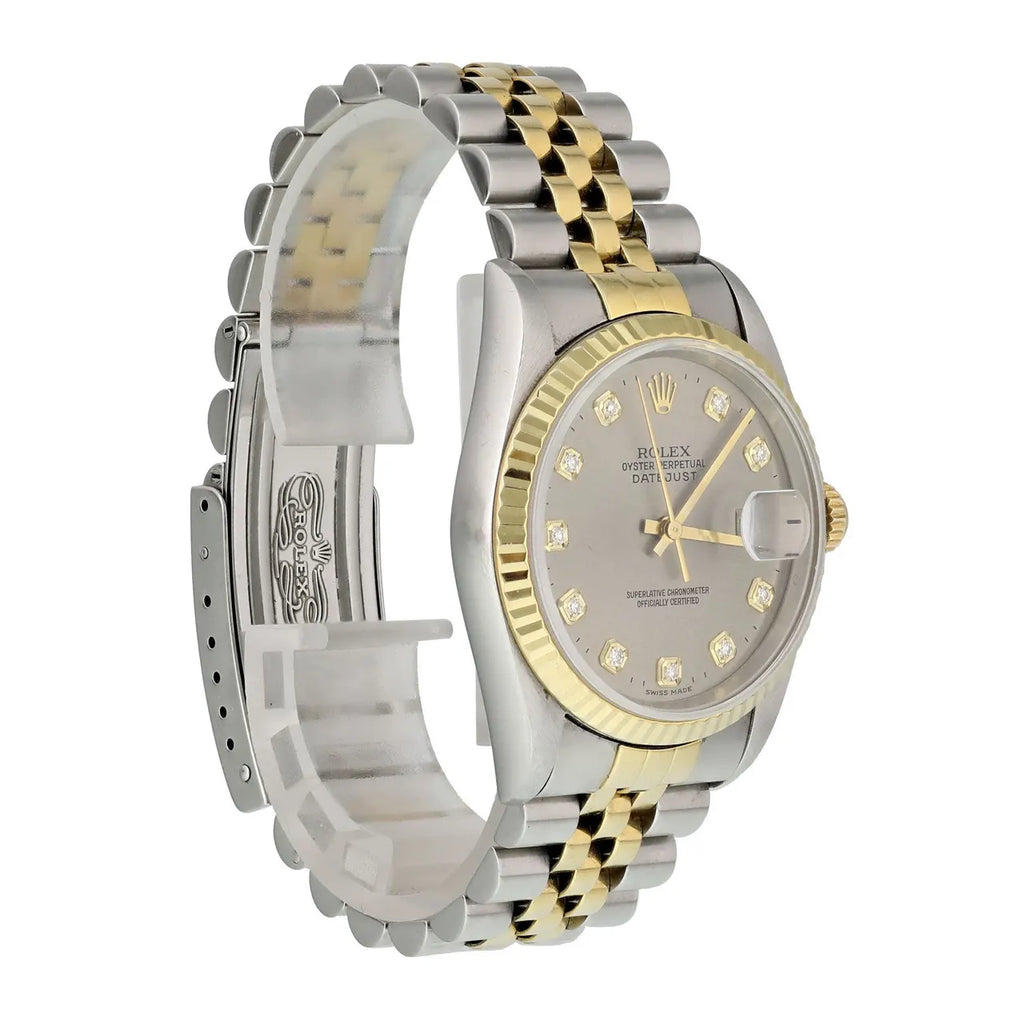 two Rolex Grey Diamond Datejust - Hình 4