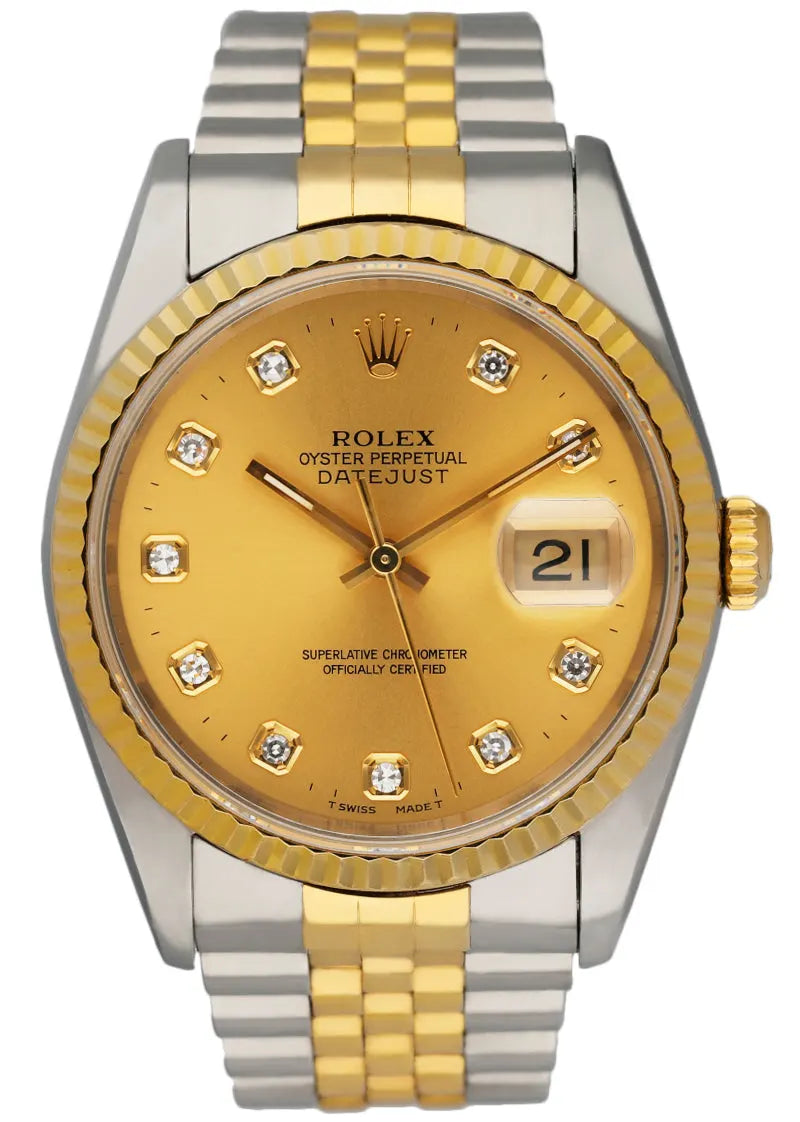 Rolex Gold Diamond Markers Two-Tone