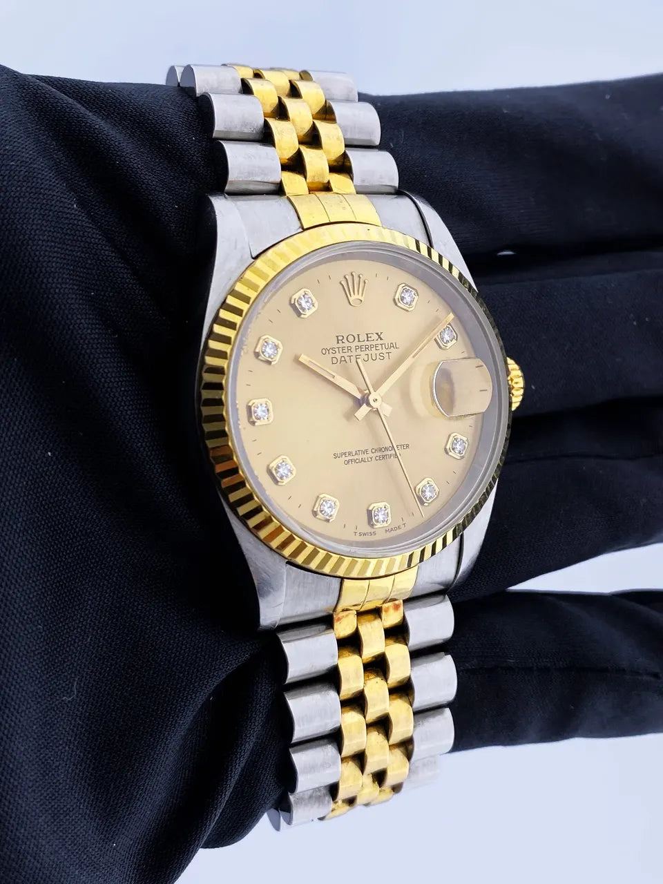 datejust Rolex Gold Diamond Two-Tone - Hình 3