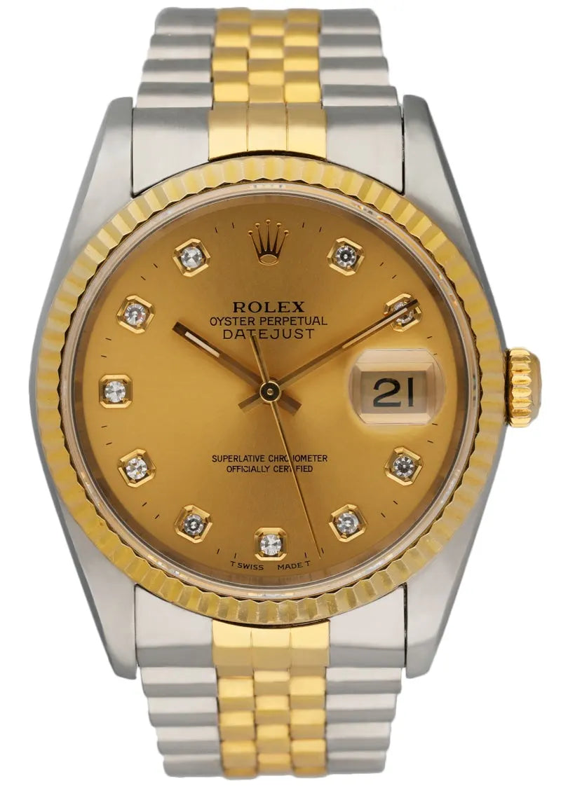 datejust Rolex Gold Diamond Two-Tone